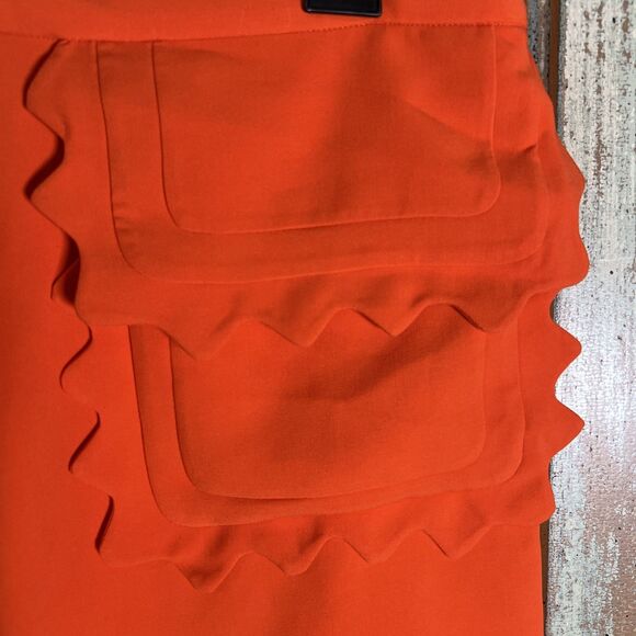 Victoria Beckham for Target Orange Scallop Pocket Stretch Knit Mini Skirt L - Picture 2 of 8